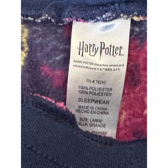 Harry Potter Hogwarts Gryffindor Crest Sleepwear Pants Large Womans Sweats Comfy - Picture 5 of 6